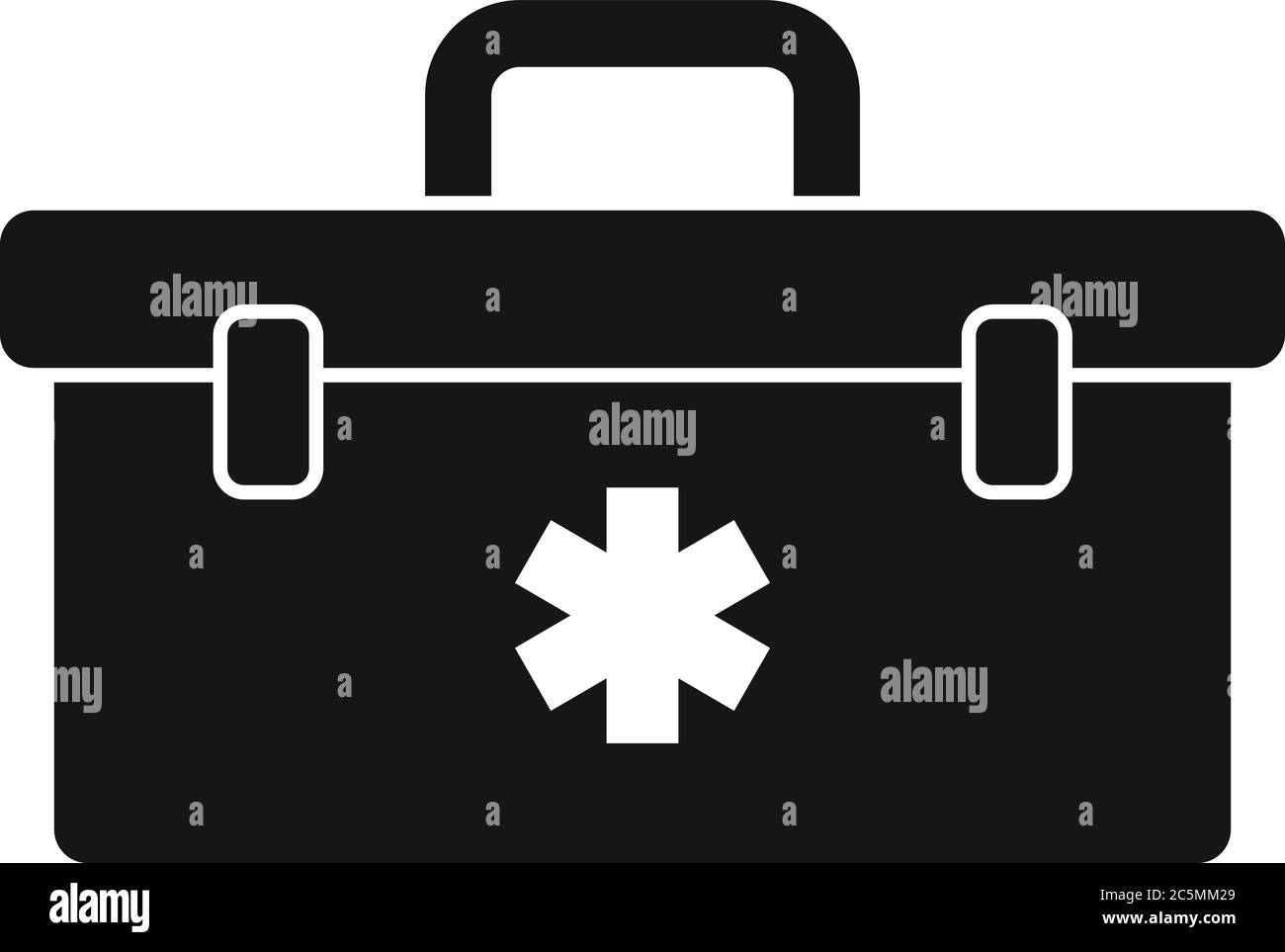 First aid kit box icon. Simple illustration of first aid kit box vector ...