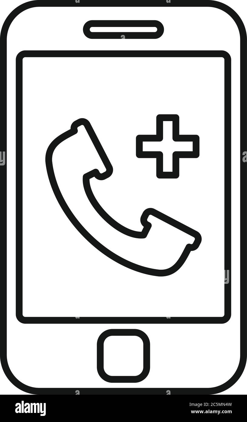 Private Clinic Smartphone Icon Outline Private Clinic Smartphone Vector Icon For Web Design Isolated On White Background Stock Vector Image Art Alamy