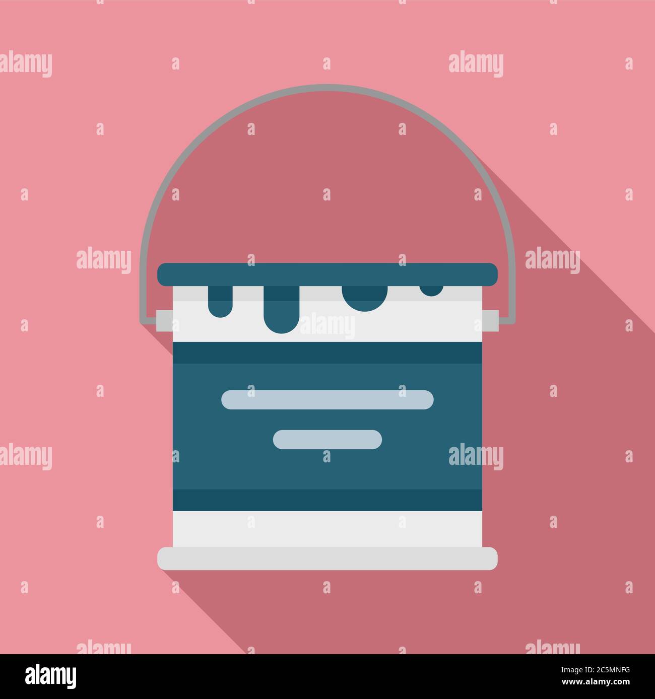 Reconstruction paint bucket icon. Flat illustration of reconstruction