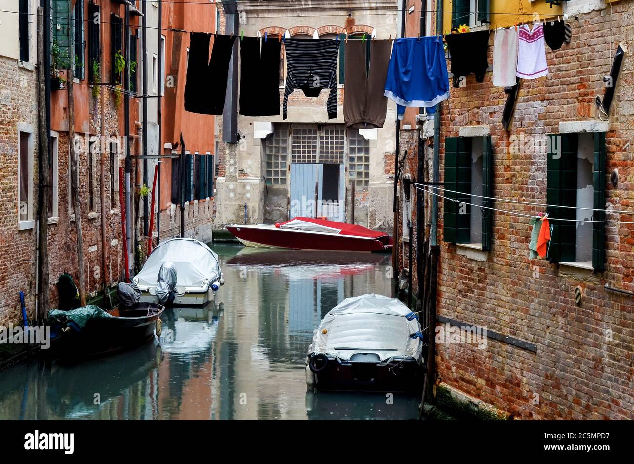 Venice, canal in the jewish ghetto Stock Photo