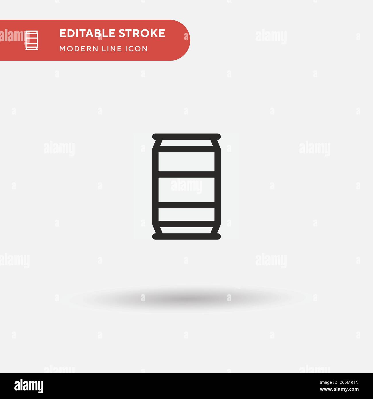 Soda Can Simple vector icon. Illustration symbol design template for web mobile UI element. Perfect color modern pictogram on editable stroke. Soda Can icons for your business project Stock Vector