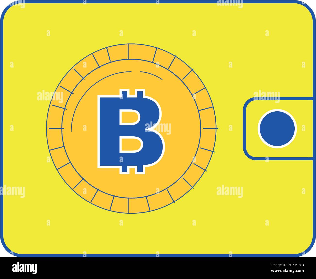Wallet icon vector illustration with bitcoin Stock Vector