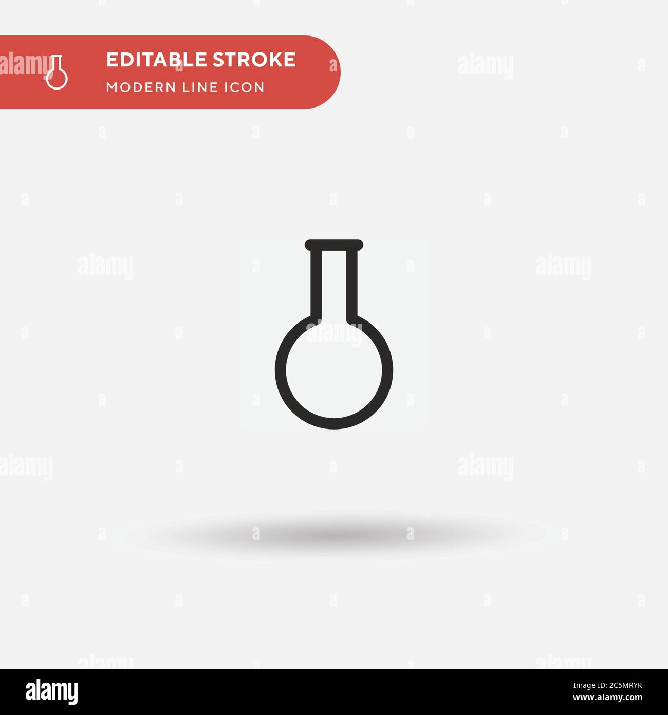 Flask Simple vector icon. Illustration symbol design template for web mobile UI element. Perfect color modern pictogram on editable stroke. Flask icons for your business project Stock Vector