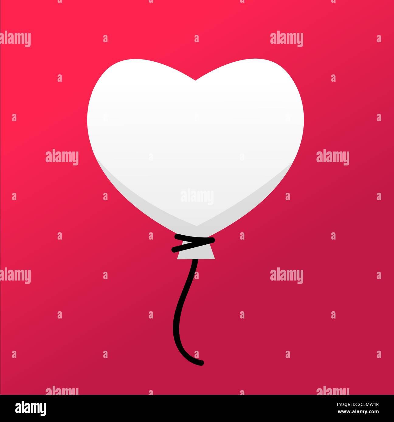 Valentines day background with Balloons Heart. Vector illustration ...
