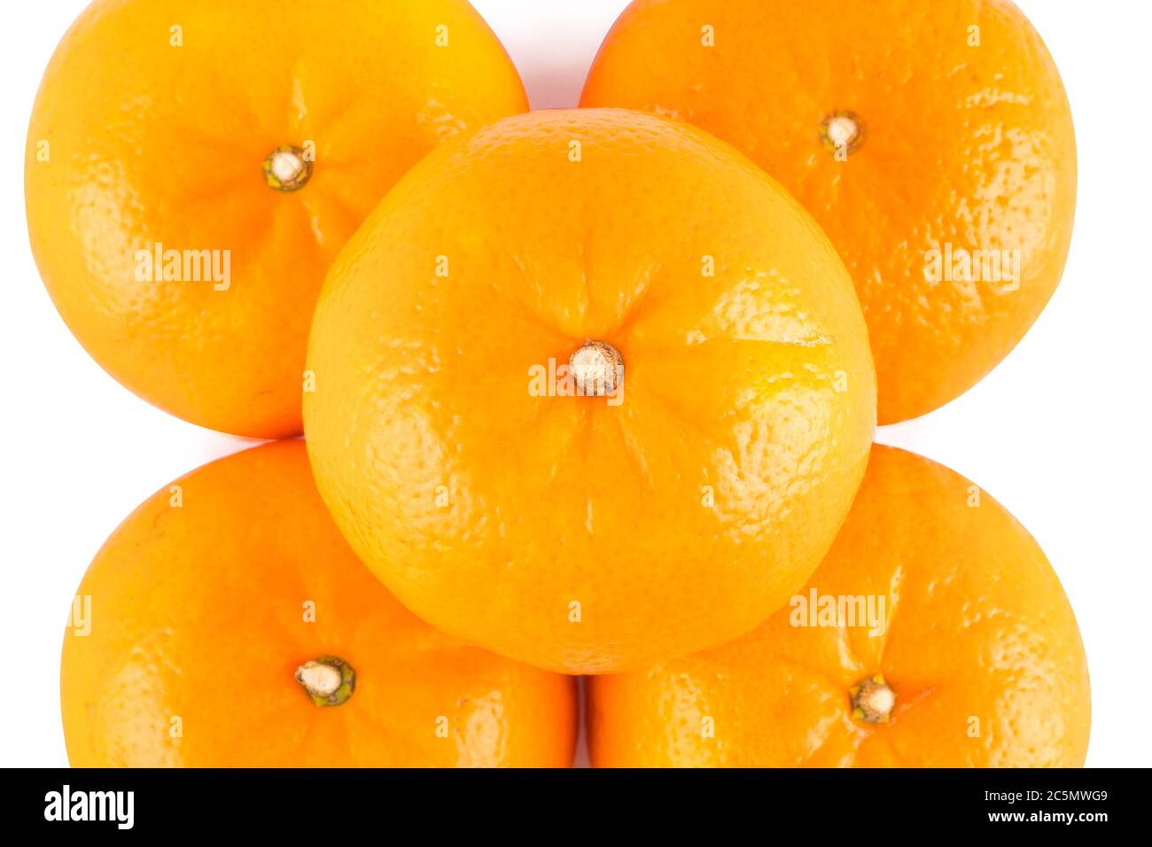 closeup orange on white background fruit agriculture food isolated Stock Photo