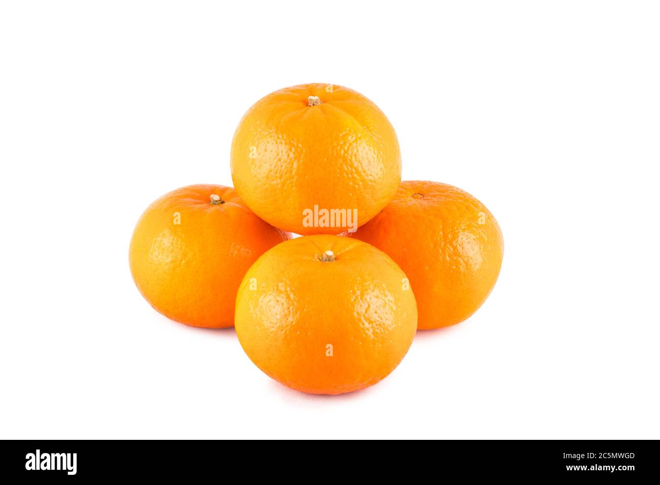 ripe orange on white background fruit agriculture food isolated Stock Photo