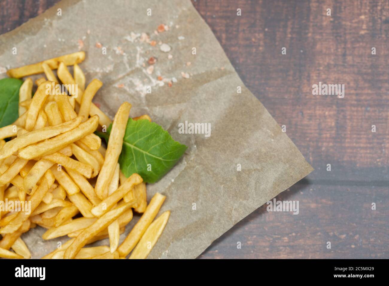 French fries with himalayan salt Stock Photo - Alamy