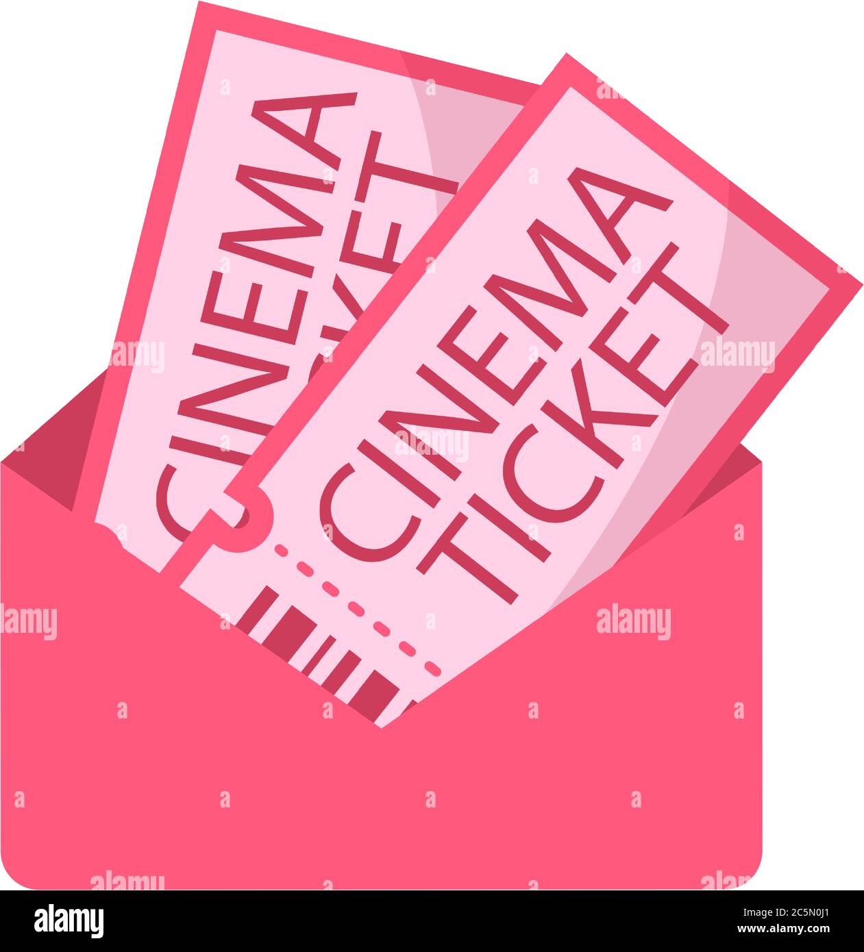 Ticket icon on white background. Vector illustration.  Stock Vector