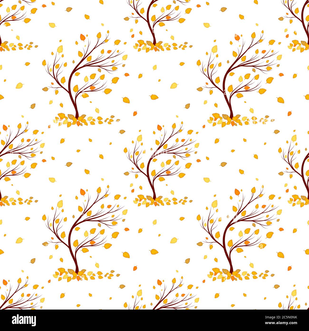 Seamless background vector autumn tree hi-res stock photography and ...