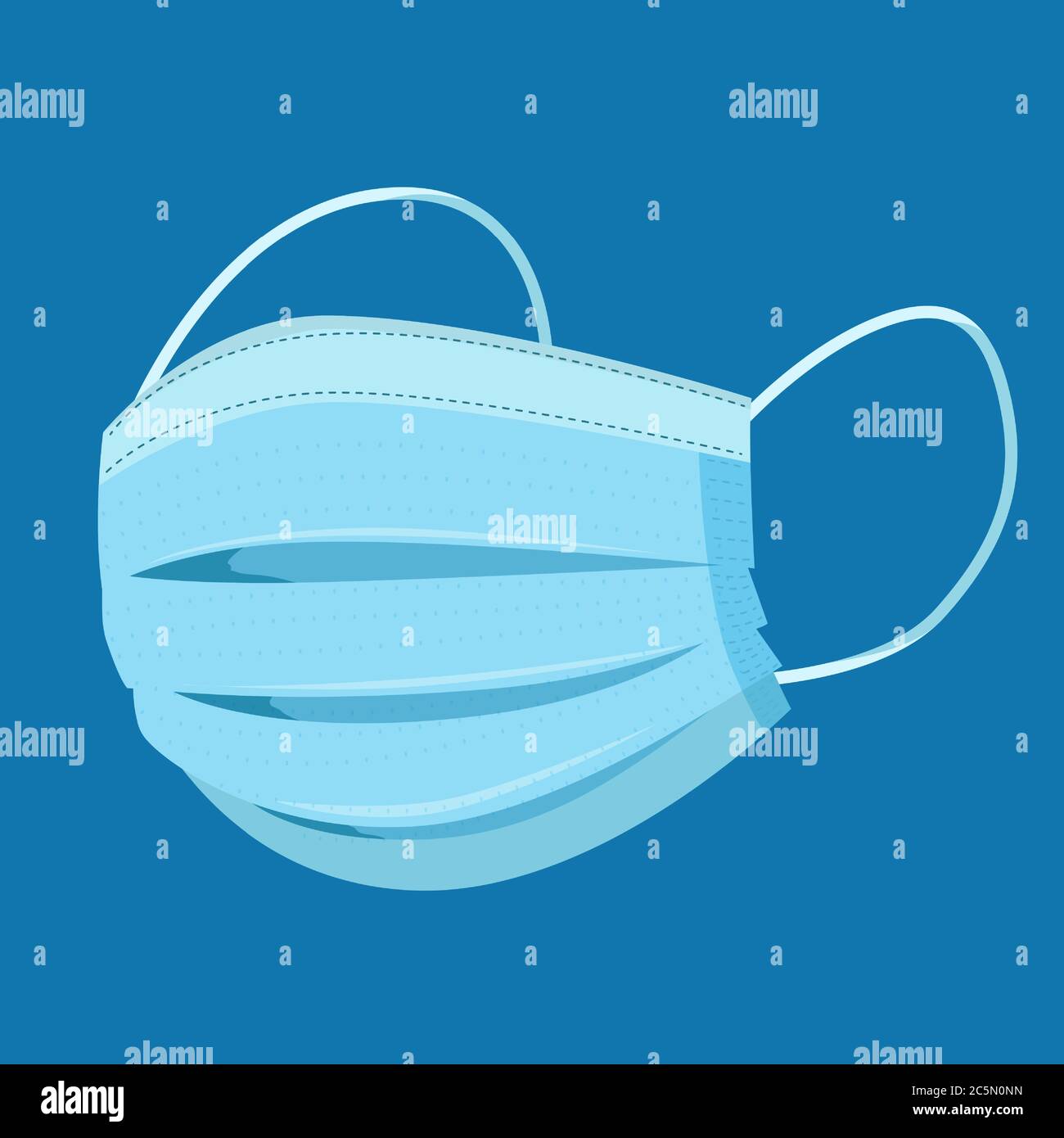 Breathing medical respiratory mask. Hospital or pollution protect face