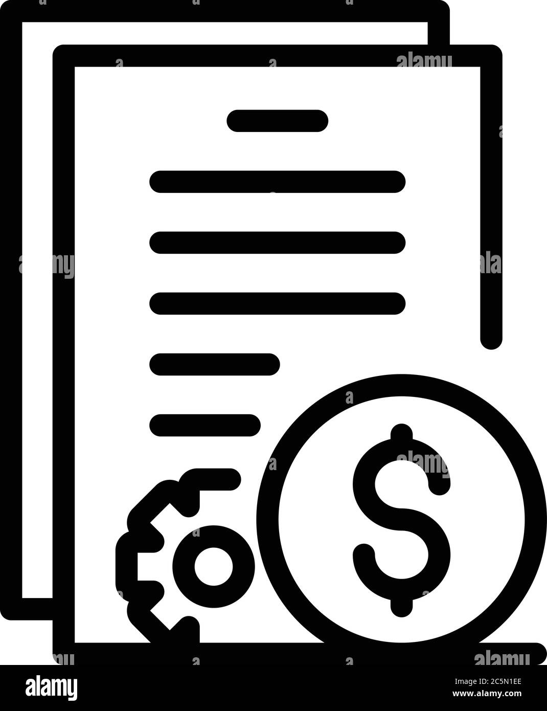 Money papers icon, outline style Stock Vector Image & Art - Alamy