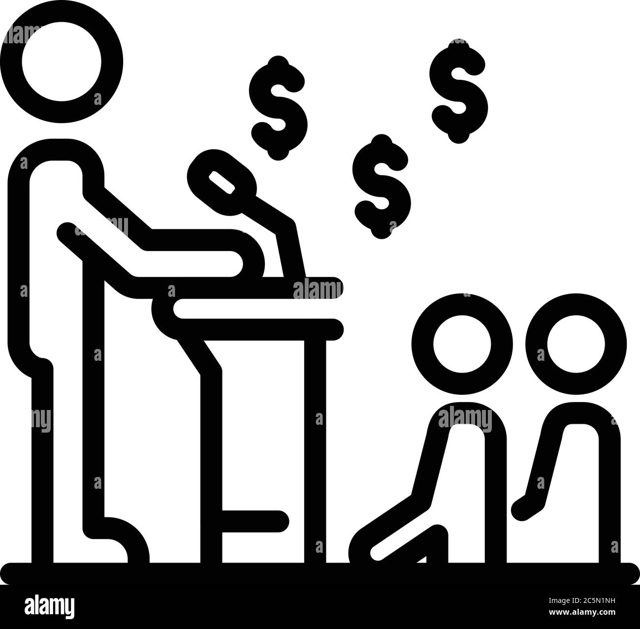 Broker lesson speaker icon, outline style Stock Vector Image & Art - Alamy