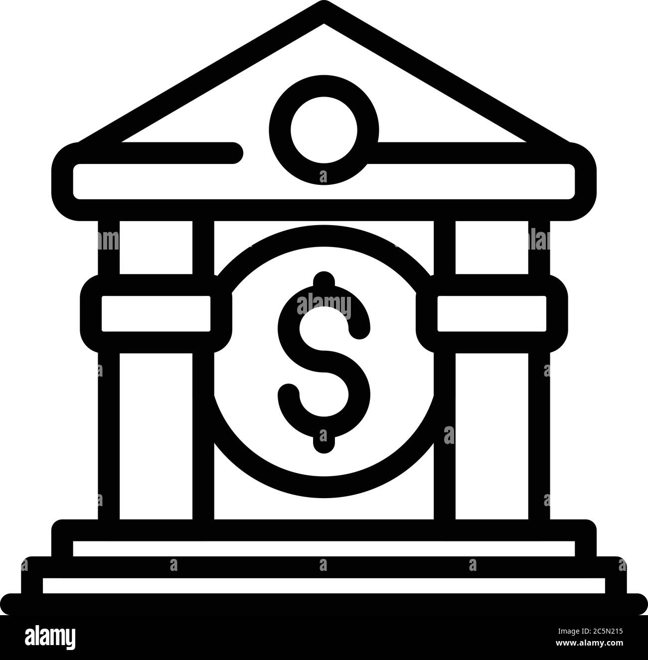 Money building icon, outline style Stock Vector Image & Art - Alamy