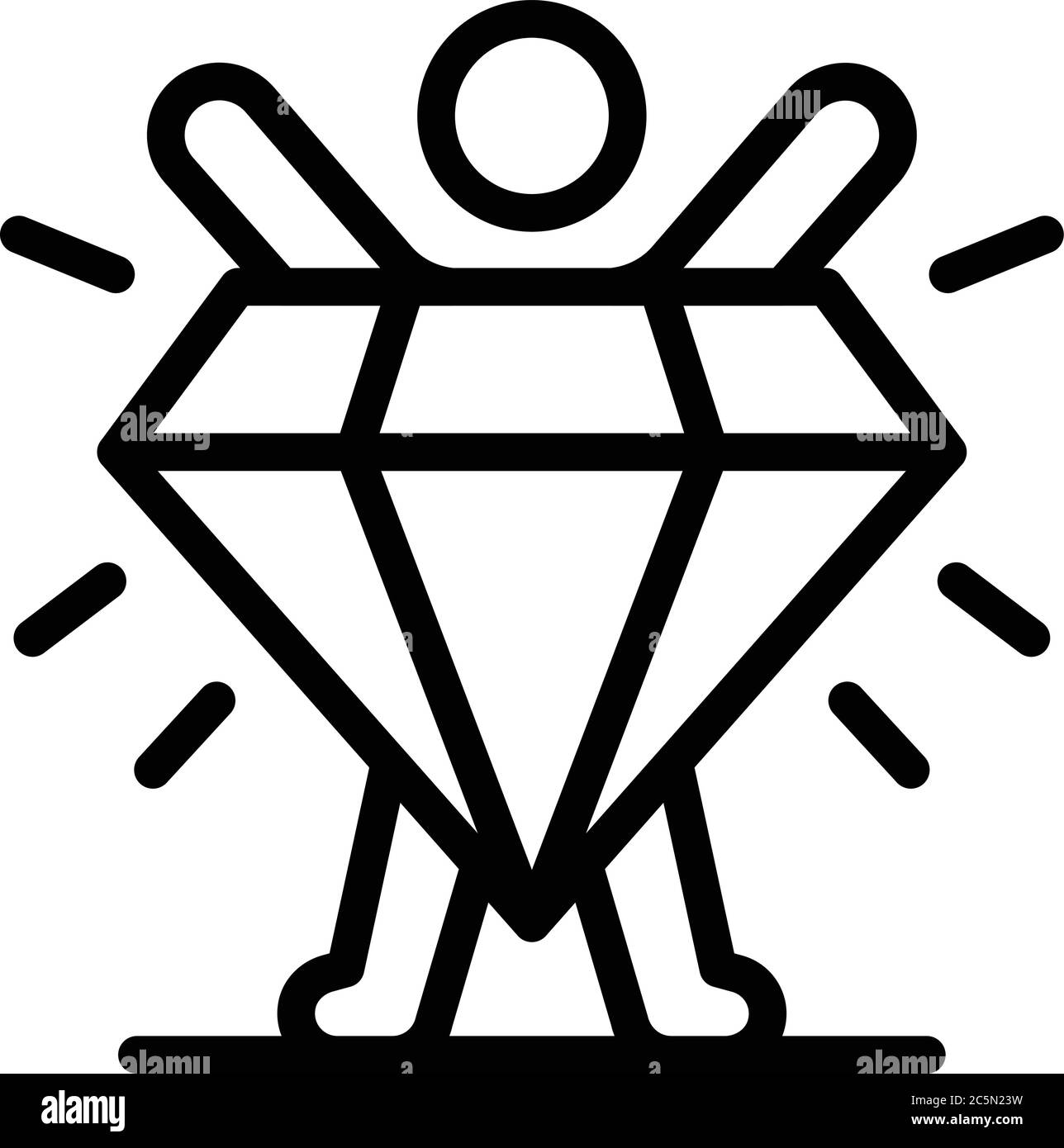 Diamond broker stage icon, outline style Stock Vector Image & Art - Alamy