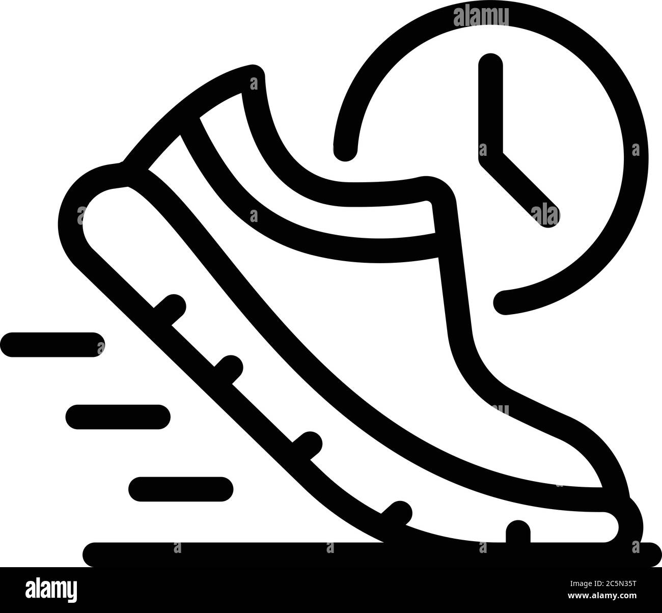 Running foot icon, outline style Stock Vector Image & Art - Alamy