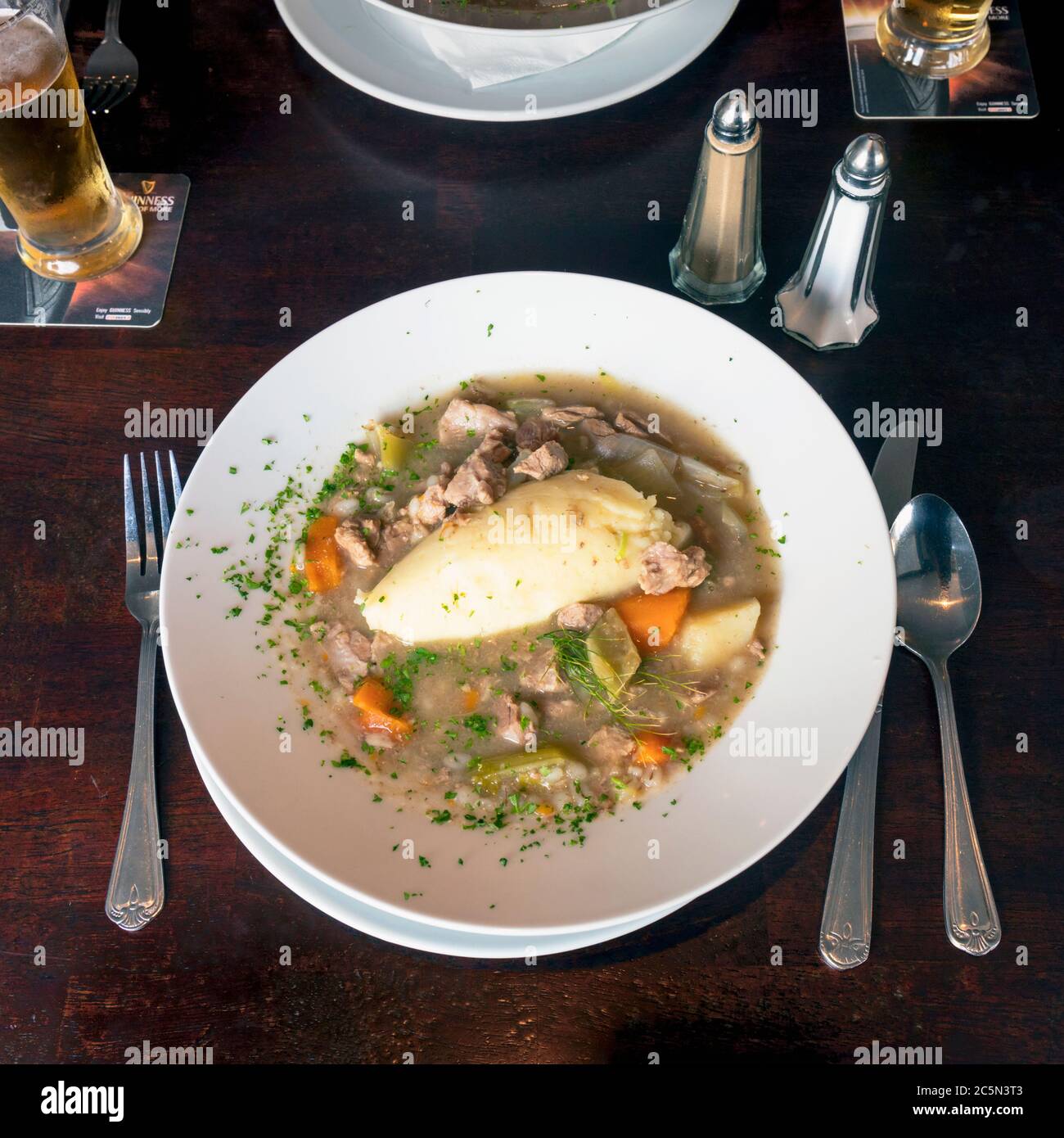 Republic of Ireland. Eire.  A plate of traditional Irish stew. Stock Photo