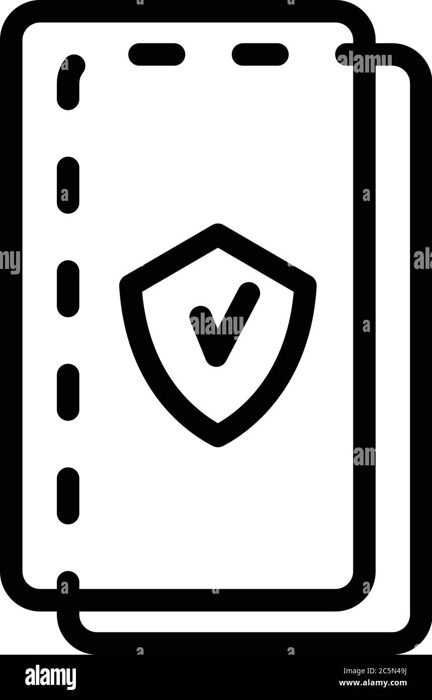 Protected cell screen icon, outline style Stock Vector Image & Art - Alamy