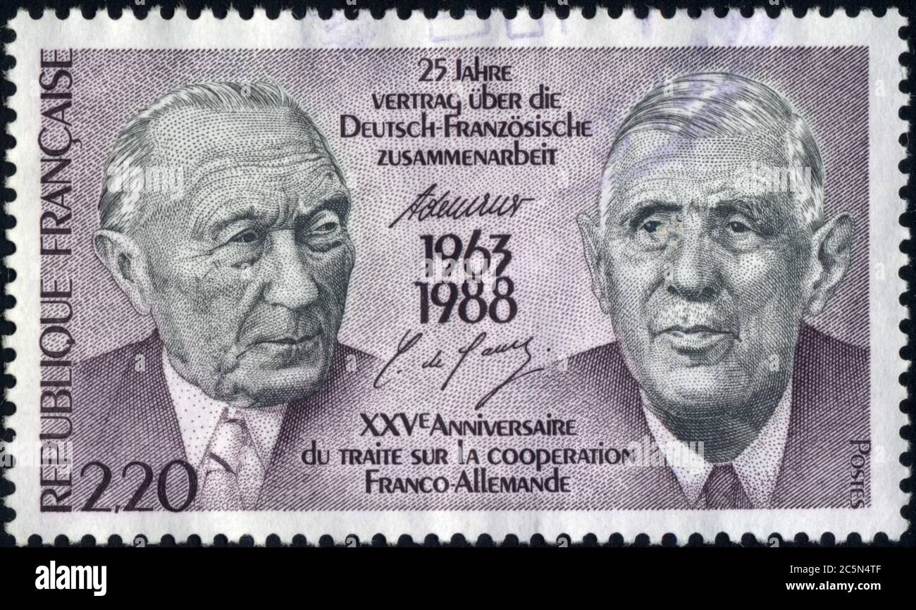 Xxve Anniversaire Du Traite Sur La Cooperation Franco Allemende Republique Francaise 2 Postes 1963 19 Stock Photo Alamy Xxve Anniversaire Du Traite Sur La Cooperation Franco Allemende Republique Francaise 2 Postes 1963 19 Stock Photo Alamy