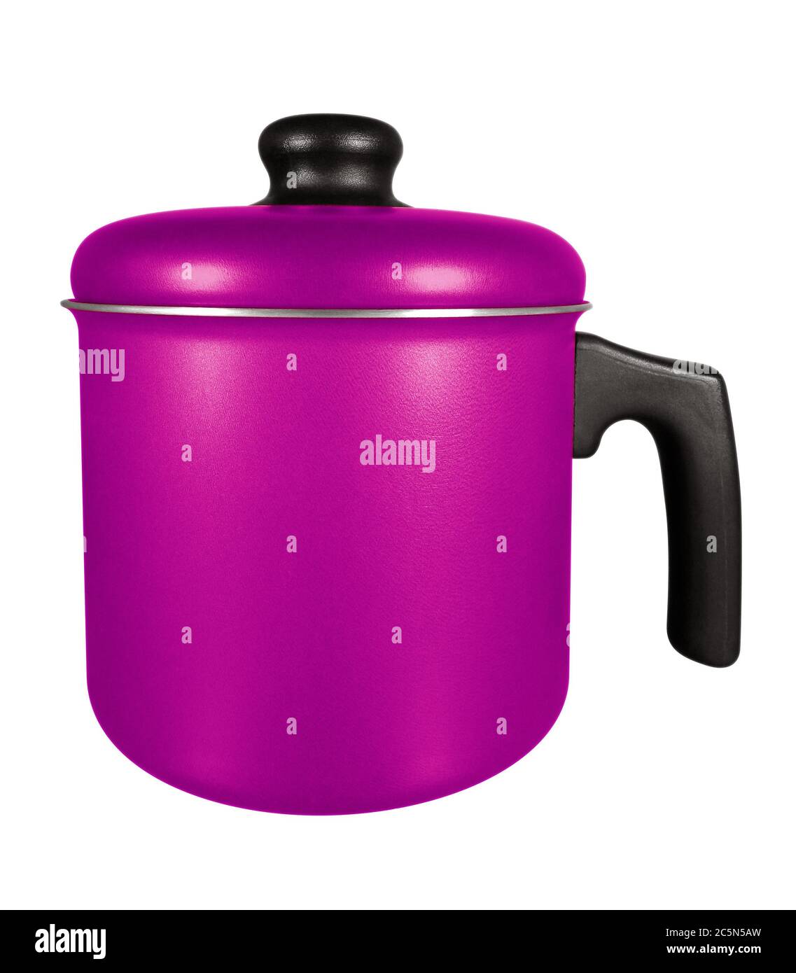 Pink saucepan isolated on white with clipping path Stock Photo Alamy