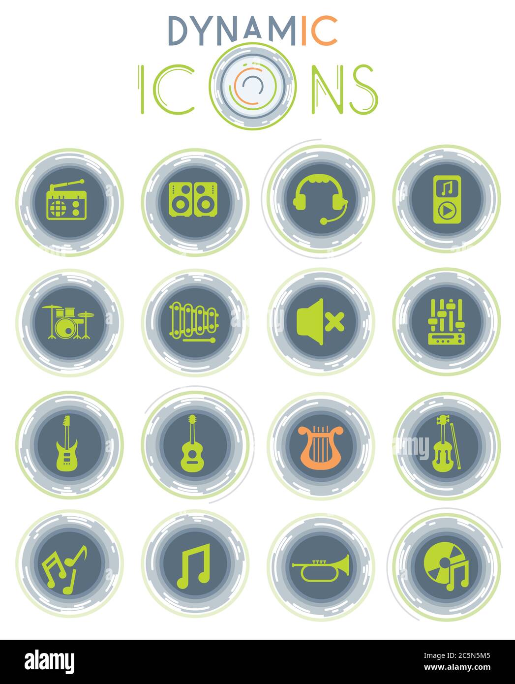 music dynamic icons Stock Vector Image & Art - Alamy
