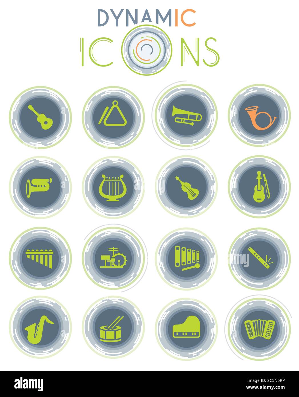 musical instruments dynamic icons Stock Vector Image & Art - Alamy