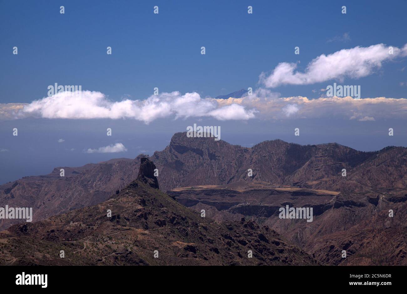 Gran Canaria, landscape of the central part of the island, Las Cumbres, ie The Summits Stock Photo