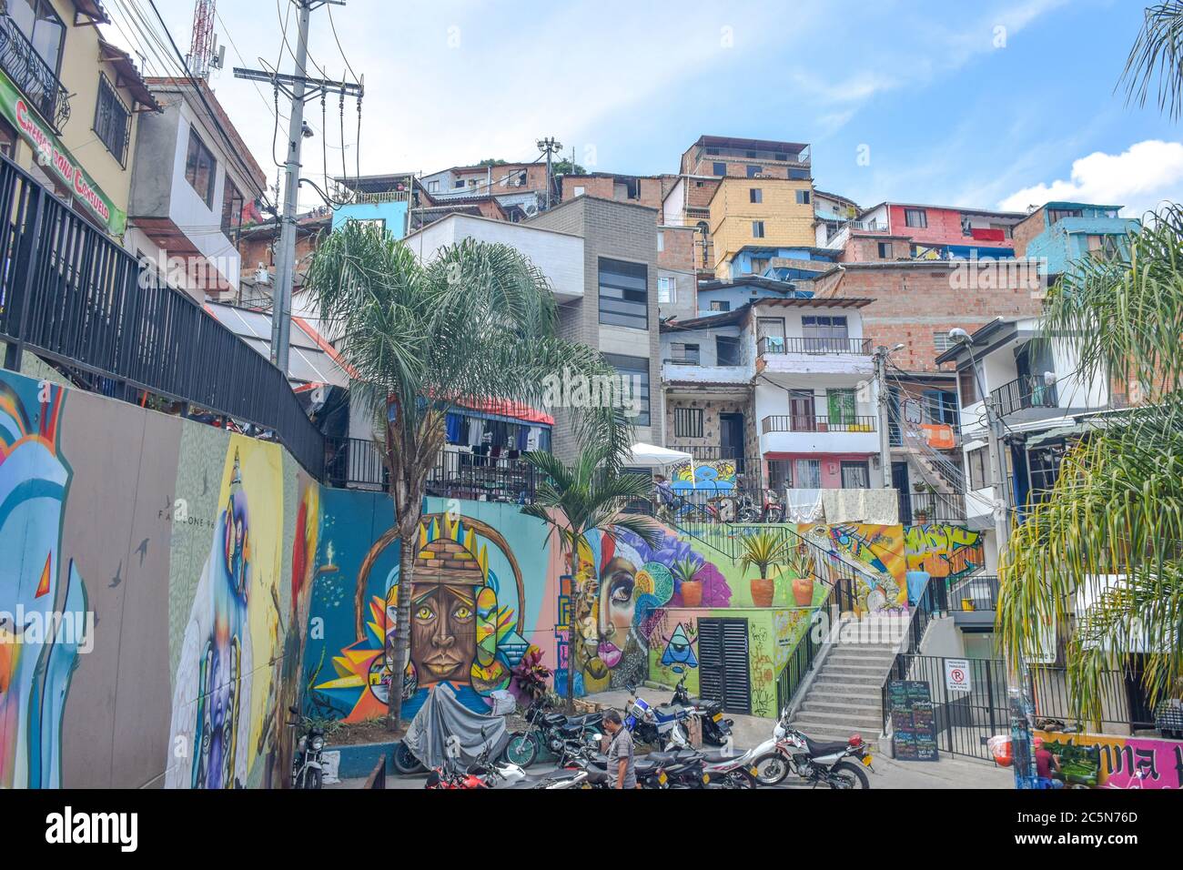 Comuna 13 Medellin Colombia Stock Photo Alamy
