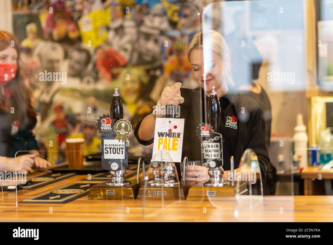 Pub reopens after Coronavirus lockdown UK Stock Photo