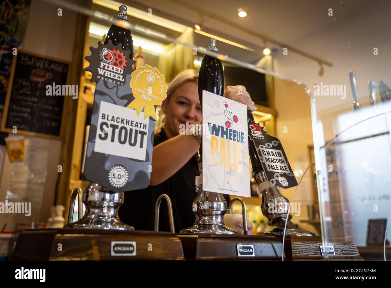 Pub reopens after Coronavirus lockdown UK Stock Photo Alamy