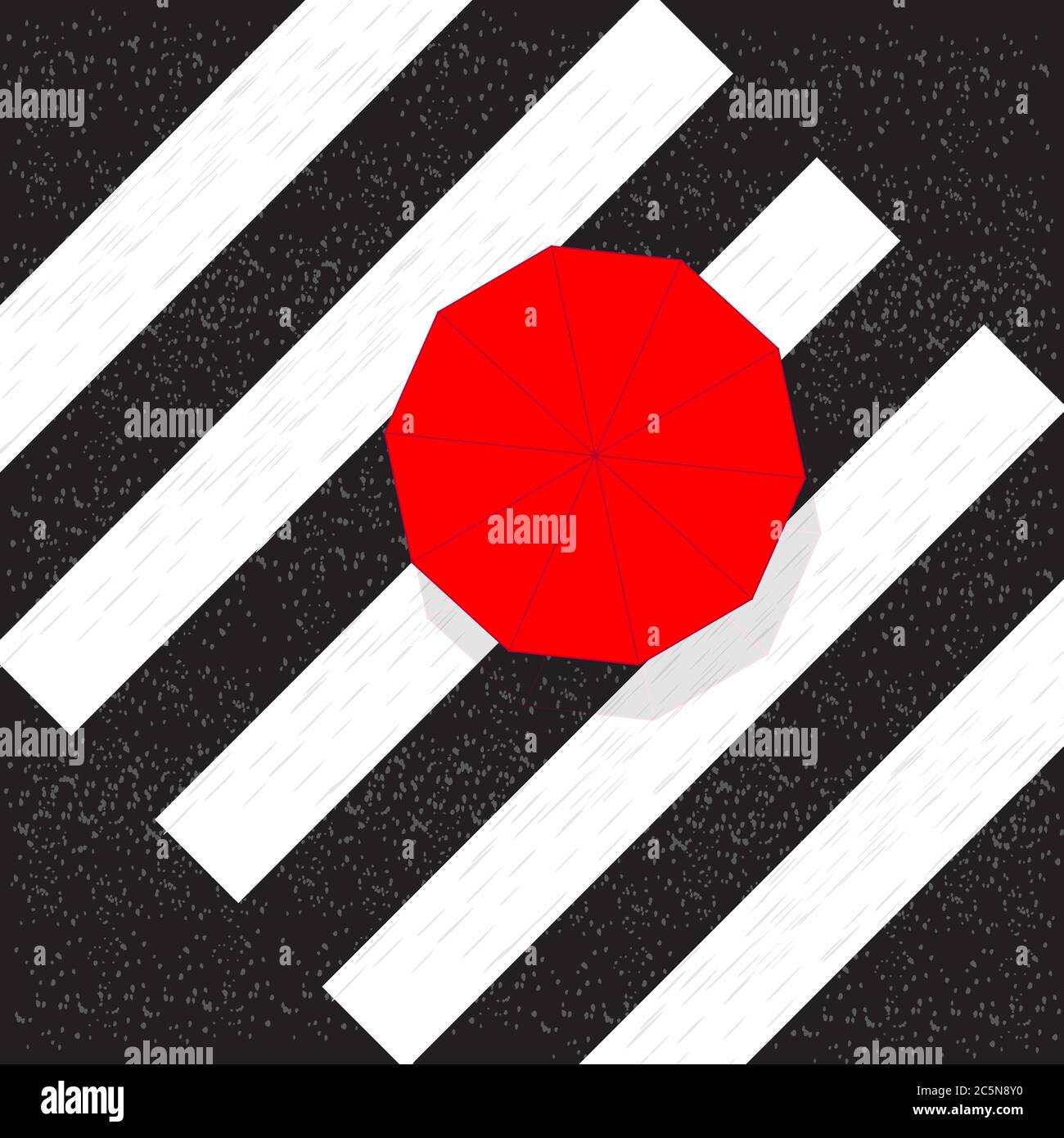 Crosswalk top view vector illustration background icon Stock Vector