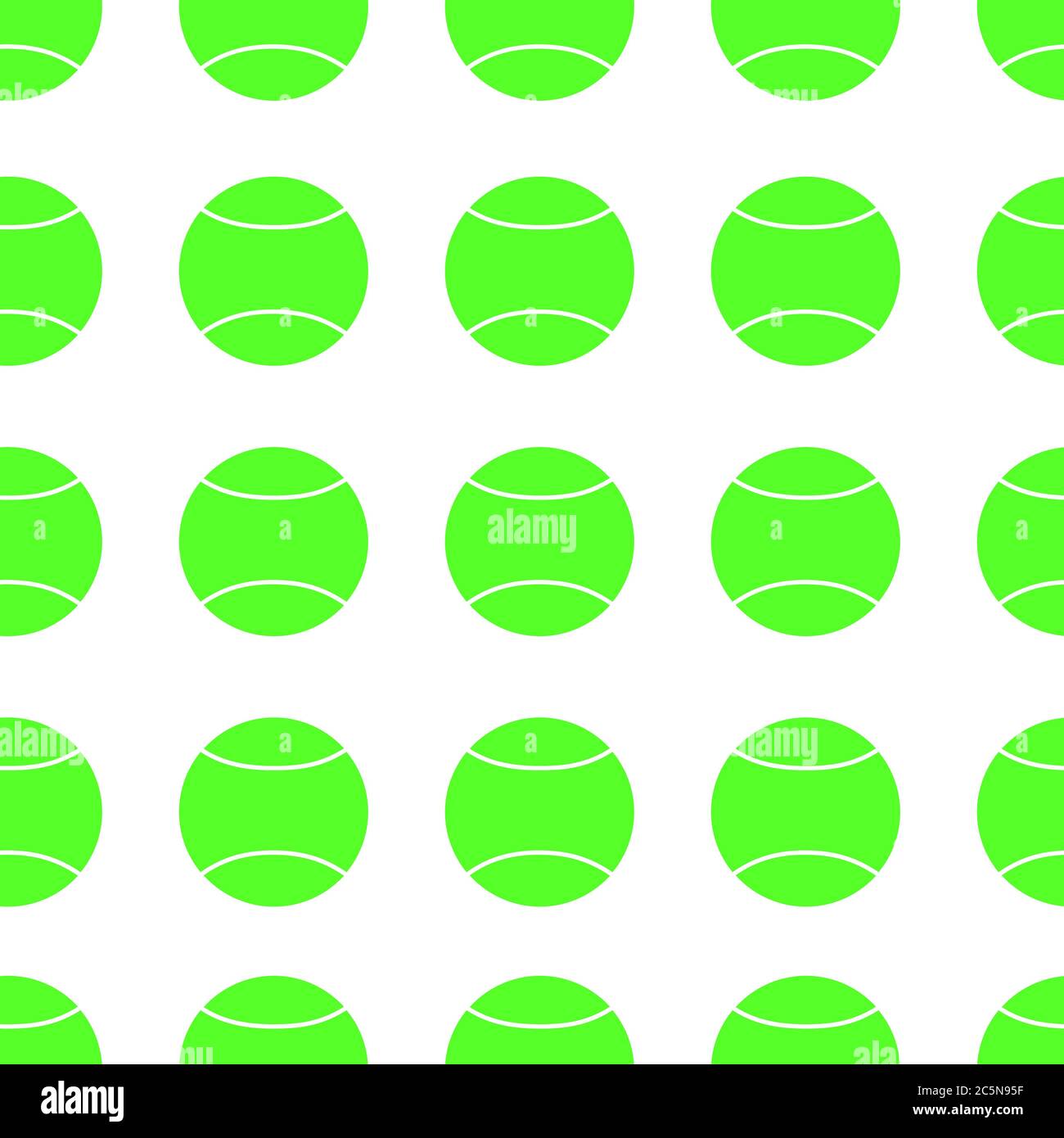 Green tennis ball seamless vector pattern background Stock Vector