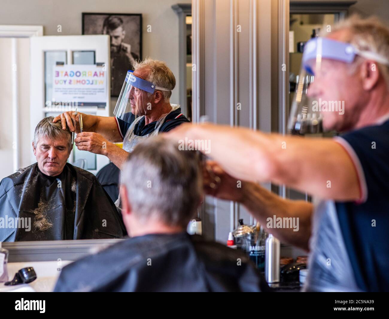 Harrogate, North Yorkshire, UK. 4th July, 2020. David Steca, owner of