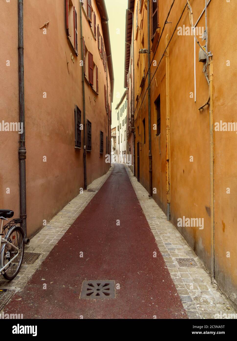Street in the old center of the Rimini Stock Photo - Alamy