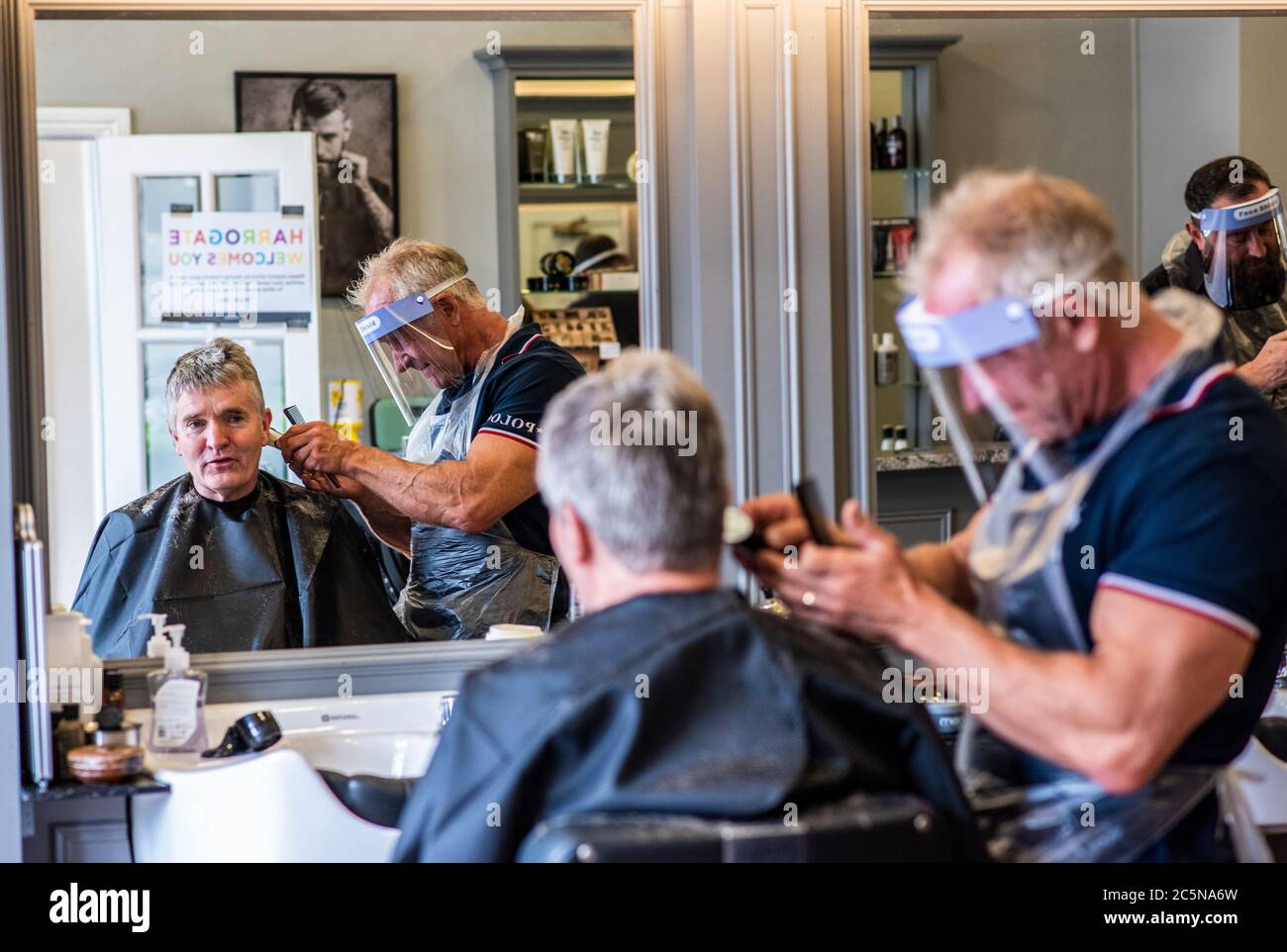 Harrogate, North Yorkshire, UK. 4th July, 2020. David Steca, owner of