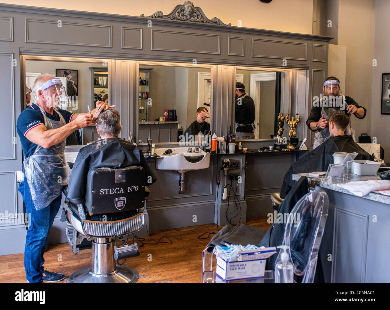 Harrogate, North Yorkshire, UK. 4th July, 2020. David Steca and Hugo