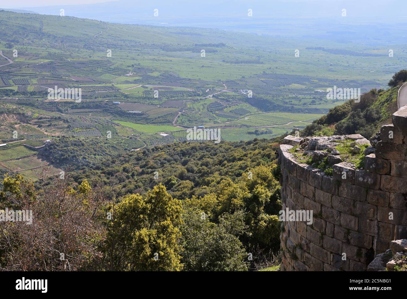 Beautiful landscape of the Golan Heights, Northern Israel. View from ...