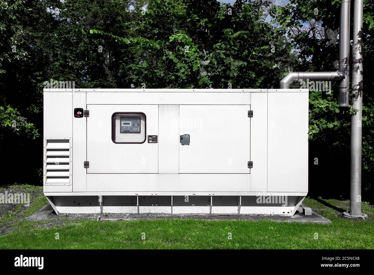 Diesel generator exhaust hires stock photography and images Alamy