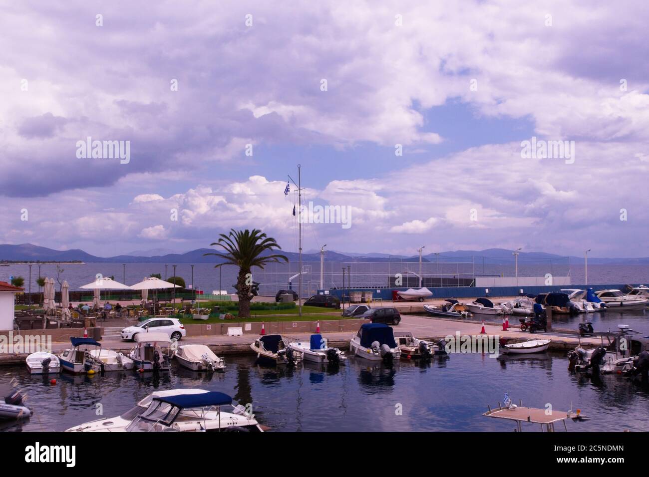 Mati, Nea Makri / Greece - June 24 2020: The harbor at Mati, home to NOAM,  the local sailing club Stock Photo - Alamy