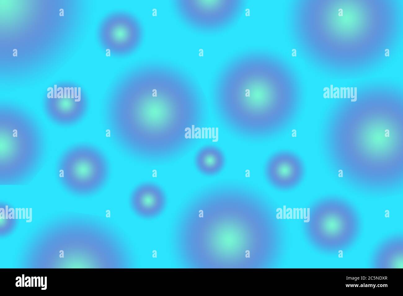 abstract blue background green bubbles Stock Photo
