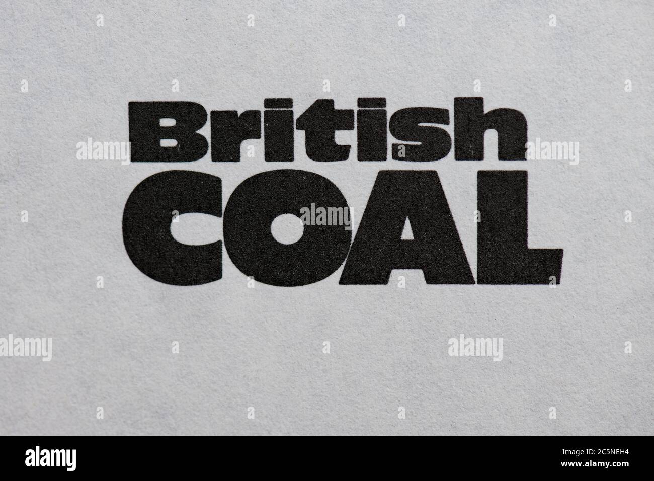 British Coal logo from letter Stock Photo