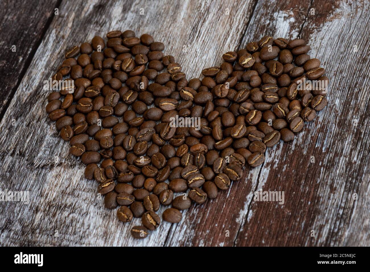 coffee beans heart Stock Photo