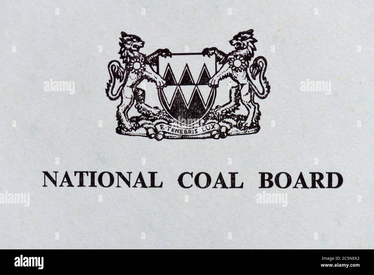 National Coal Board Coat of Arms - UK Stock Photo