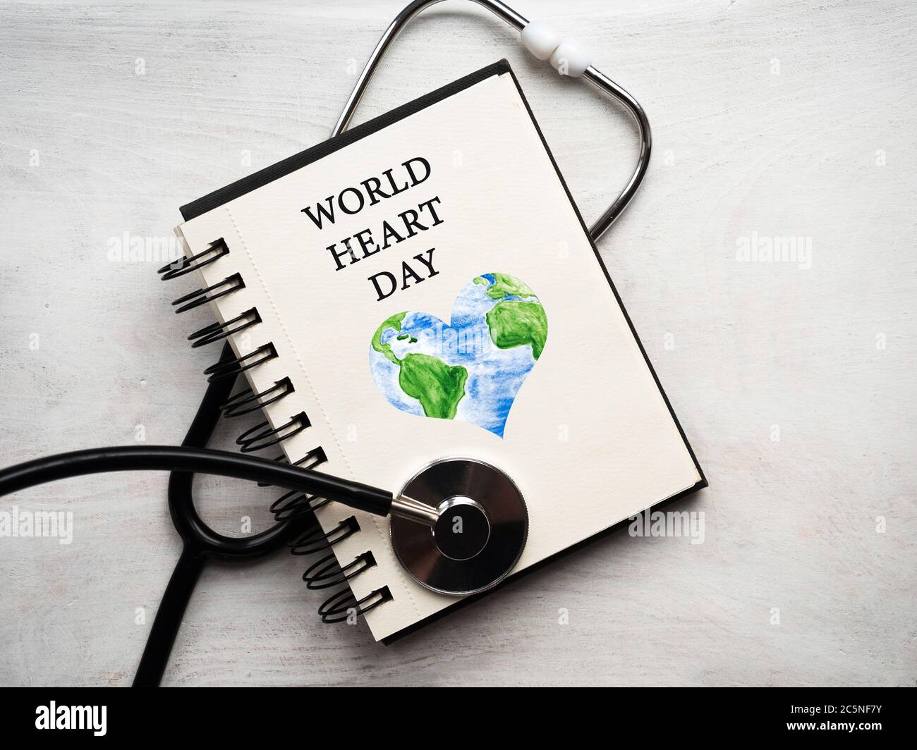 happy world heart day. beautiful card. close-up stock photo