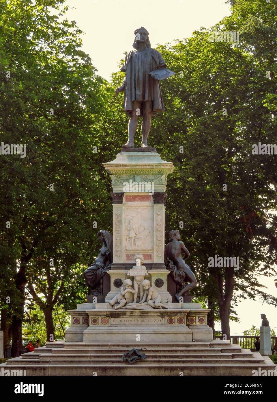 Urbino, Italy - June 24, 2017: The Raphael Monument in his birthplace. Stock Photo