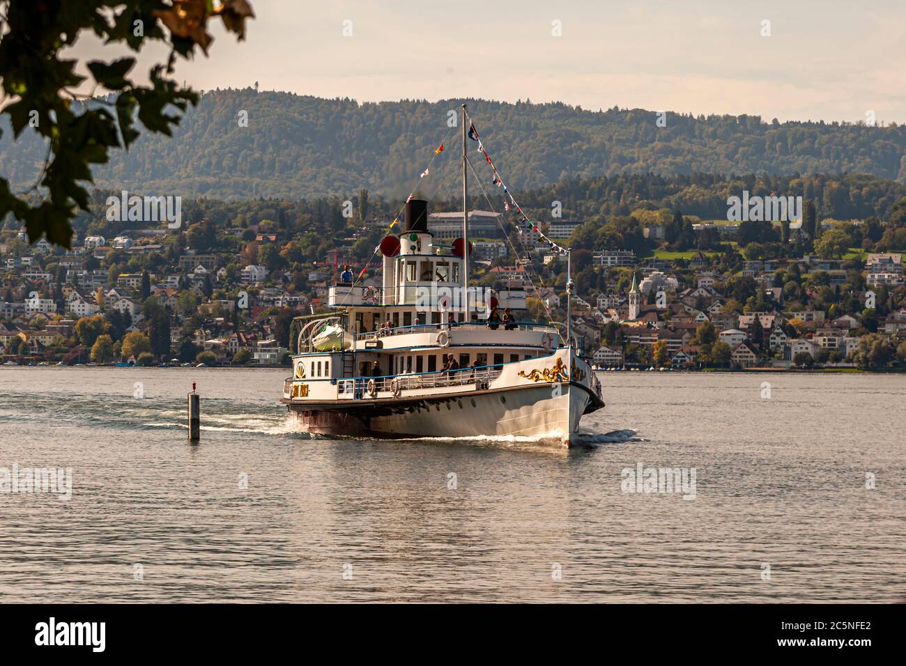 Ship on the Zurich-Lake, Switzerland Stock Photo
