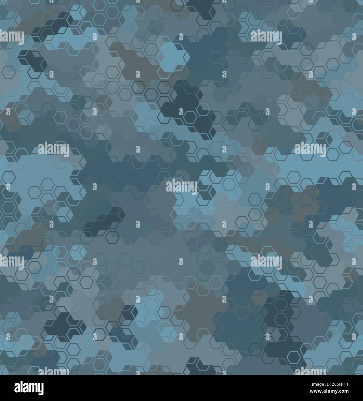 Abstract Navy Camouflage Seamless Vector Pattern