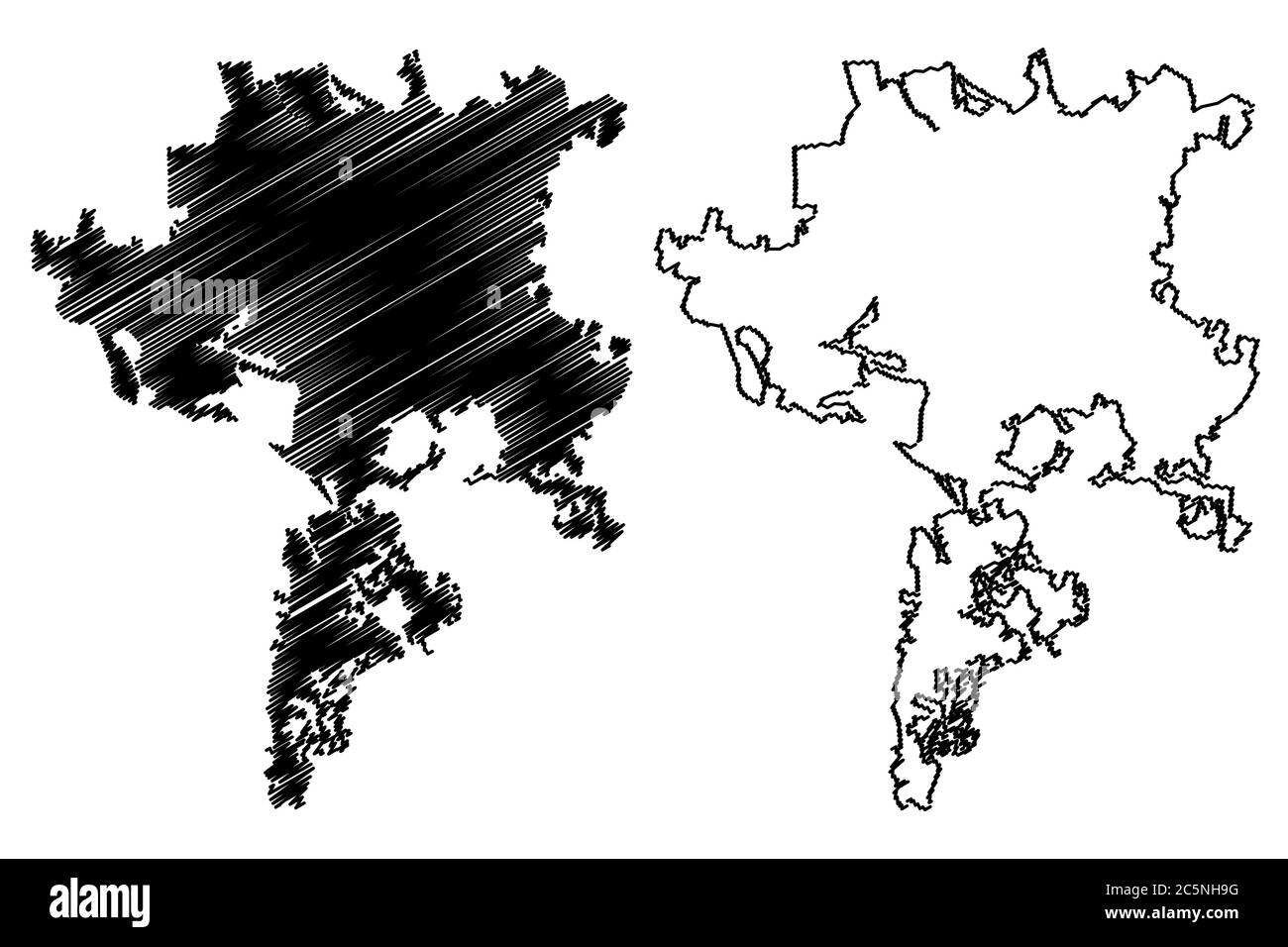 Semarang City (Republic of Indonesia, Java island) map vector ...
