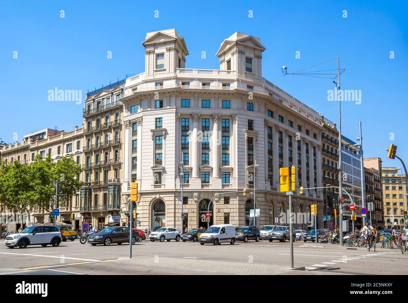 BARCELONA, SPAIN JULY 5, 2016 Architecture of the Passeig de Gracia