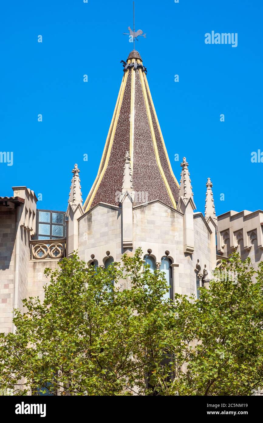 BARCELONA, SPAIN JULY 5, 2016 Architecture of the Passeig de Gracia