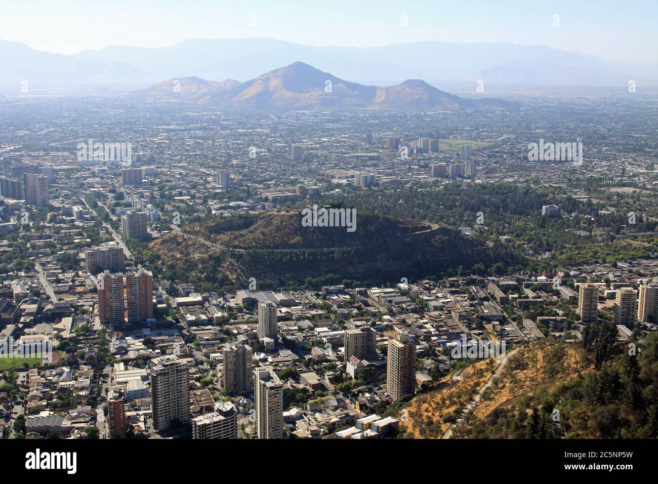 Views from the top of Santa Lucia hill, Santiago, Chile Stock Photo Alamy
